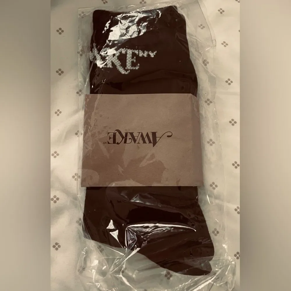 Awake Winter Socks — black cotton